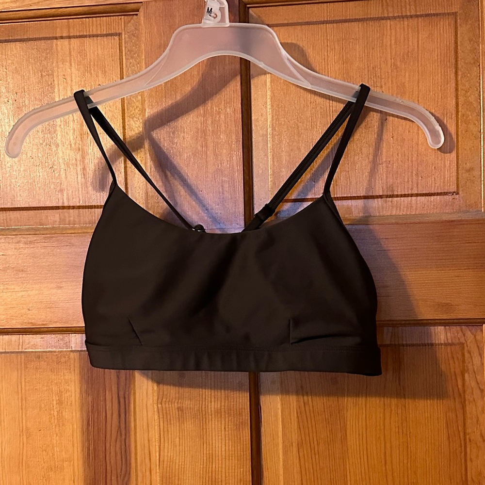 Alo Deep brown Cross Back Sports Bra
